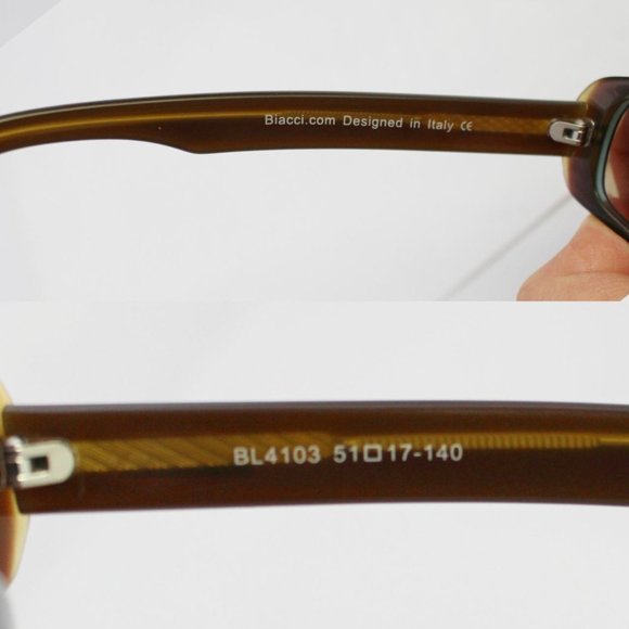 Biacci Women sunglasses BL4103 brown/burgundy  Acetate  Size 51mm-17mm-140mm - Picture 5 of 16